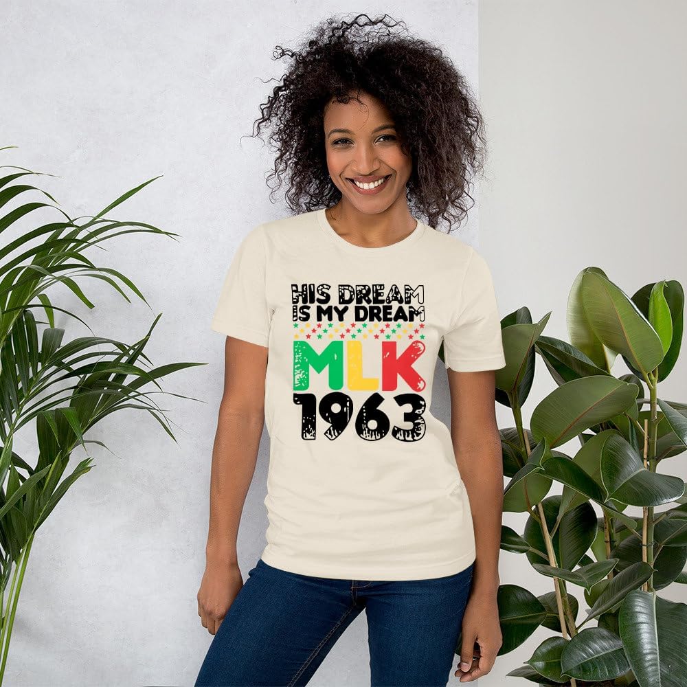 Black History Shirts for Women: His Dream is My Dream MLK 1963 Shirts Black History Month Casual Short Sleeve Top - Image 4