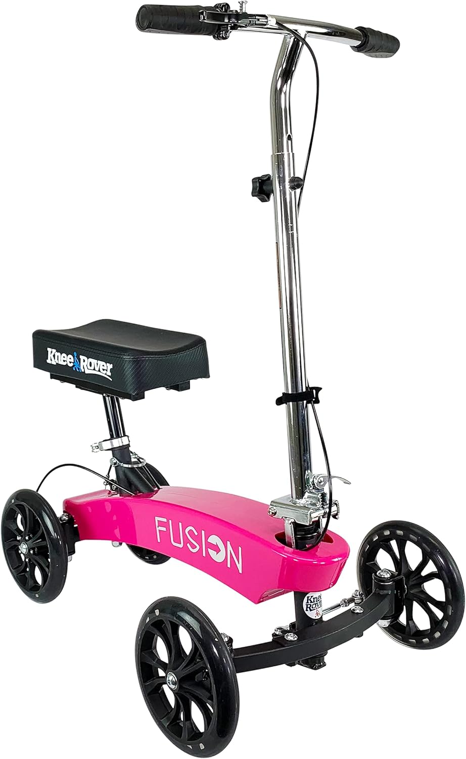 KneeRover Fusion Knee Scooter Patent Pending Crutch Alternative with 4 Wheel Steering (Hot Pink) : Health & Household