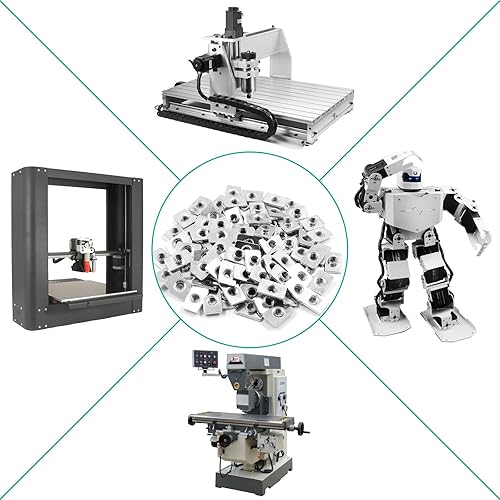 Miniatura 31 de 100 tuercas deslizantes en T serie 20 M3, tuercas deslizantes en T de cabeza de martillo para ranura en T para perfil de extrusión de aluminio serie