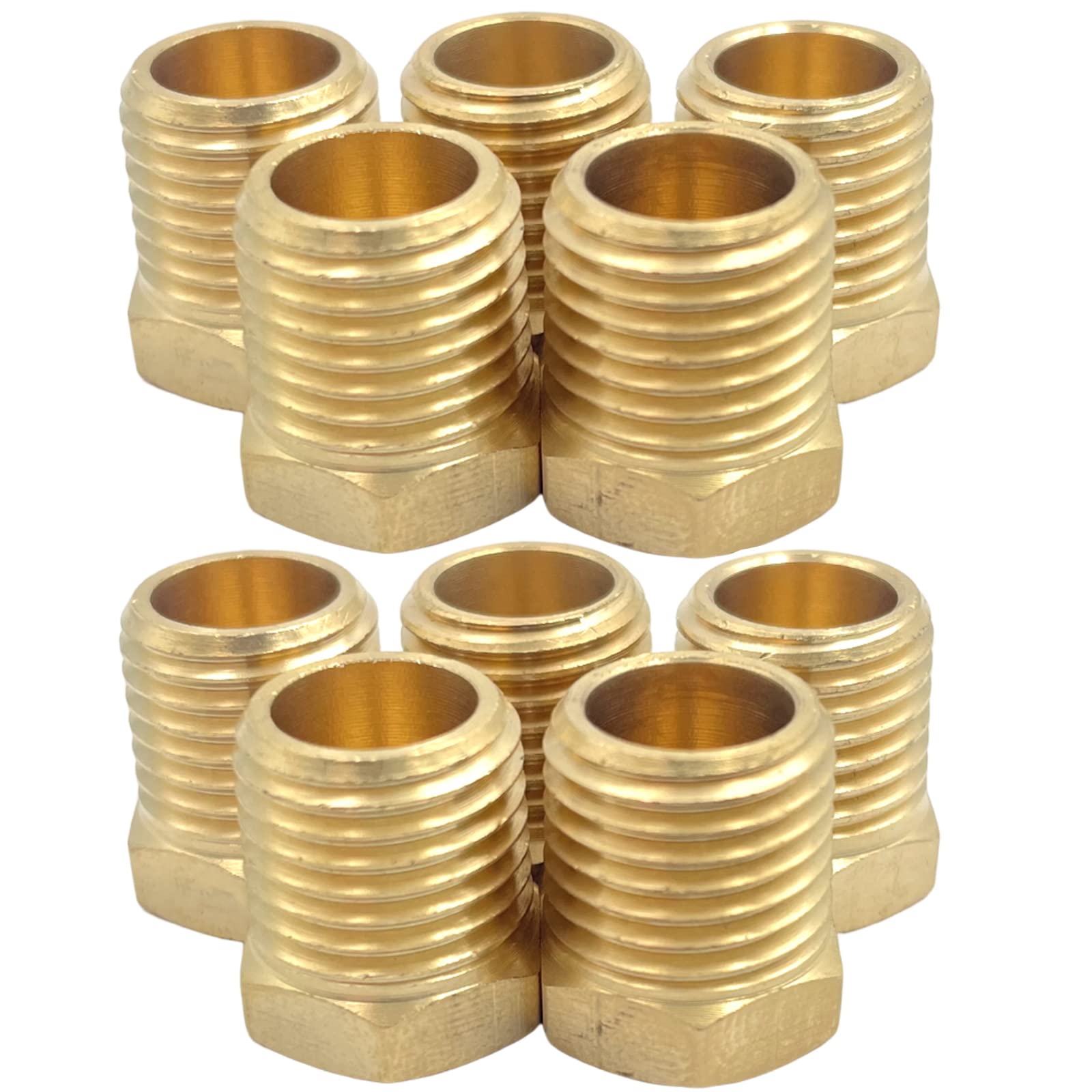 Adaptateur 3.5mm NPT en laiton pour eau et huile : lot de 10 raccords mâles robustes