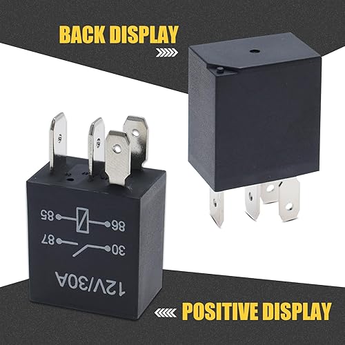 Miniatura 6 de Flygun 2 relés automotrices de cuatro pines, CC 12 V 30 A, carcasa ignífuga, relé de arranque impermeable, accesorio de repuesto de motor