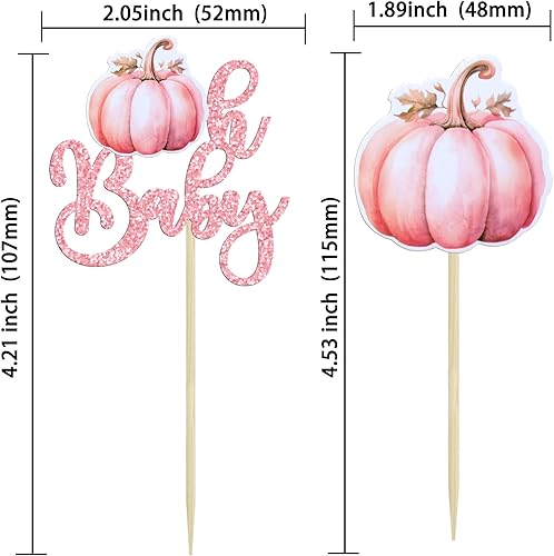 Miniatura 16 de 24 adornos de calabaza para cupcakes con purpurina para otoño, hojas, flores, calabaza, cupcakes, decoración de pasteles para Halloween, decoración