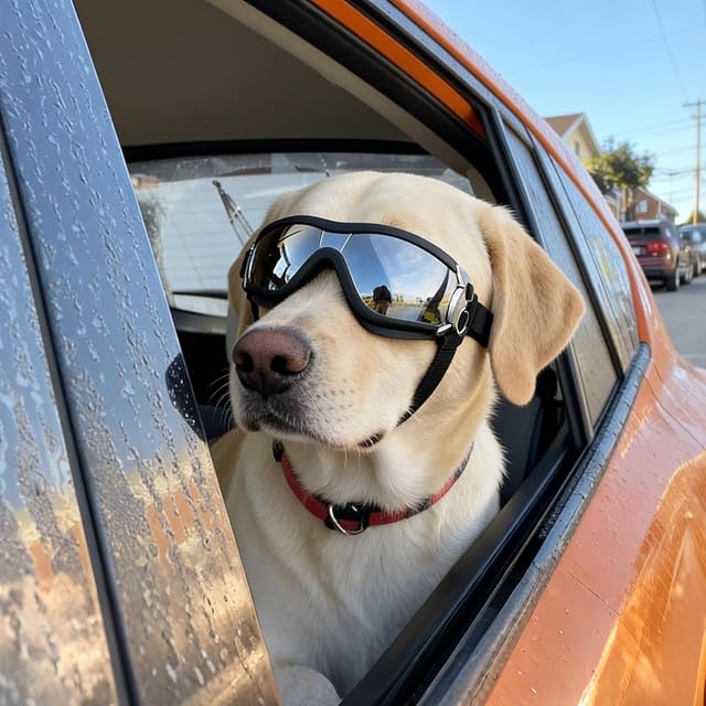 Foto 6 de 6 de PETLESO Gafas para Perros, protección UV, Impermeables, Resistentes al Viento, para Perros medianos a Grandes