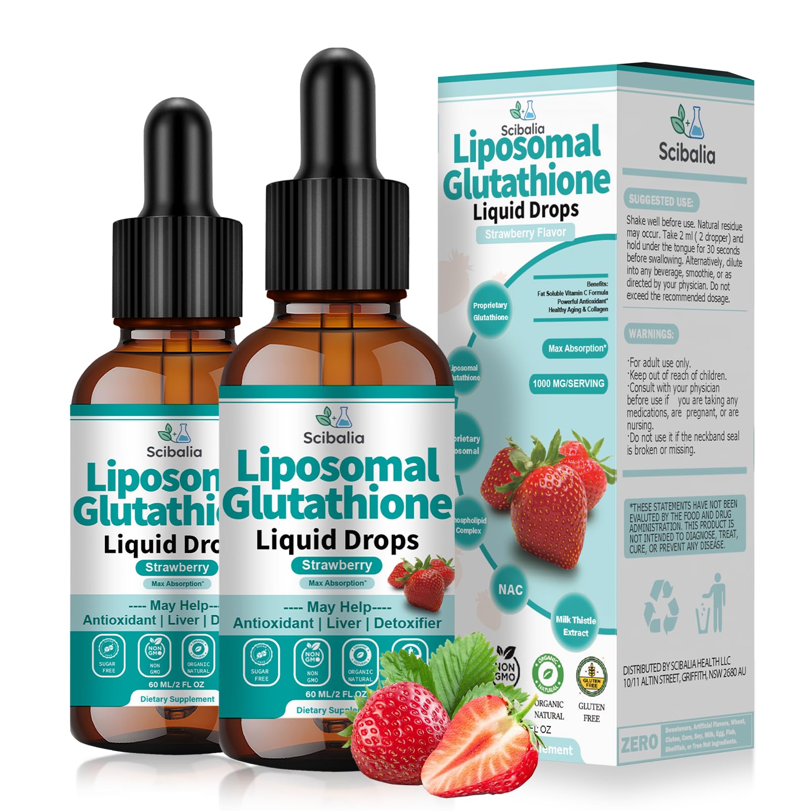 5-in-1 Liposomal Glutathione Supplement Liquid Drops 1750mg — Amazon image 9