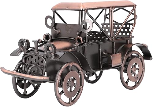 Keenso Modelo de coche vintage, colecciones hechas a mano, vehículo coleccionable, modelo de automóvil retro de hierro para decoración (bronce