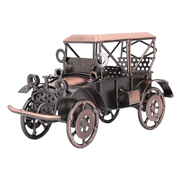 Vintage Car Figurine, Antique Vintage Car Model Industrial Design Decoration Innovative Crafts Iron Retro Car Model for Decoration Bronze