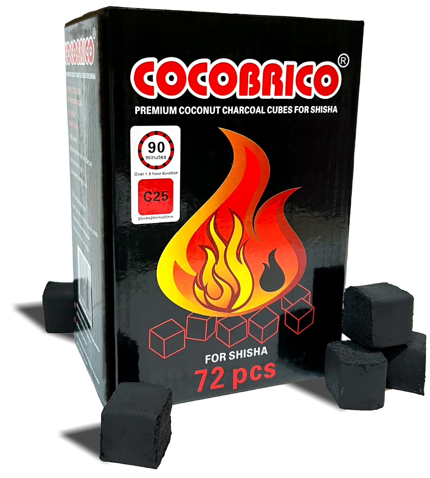 Amazon | シーシャ 炭 1kg Cocobrico ココブリコ ココナッツ炭 燃焼