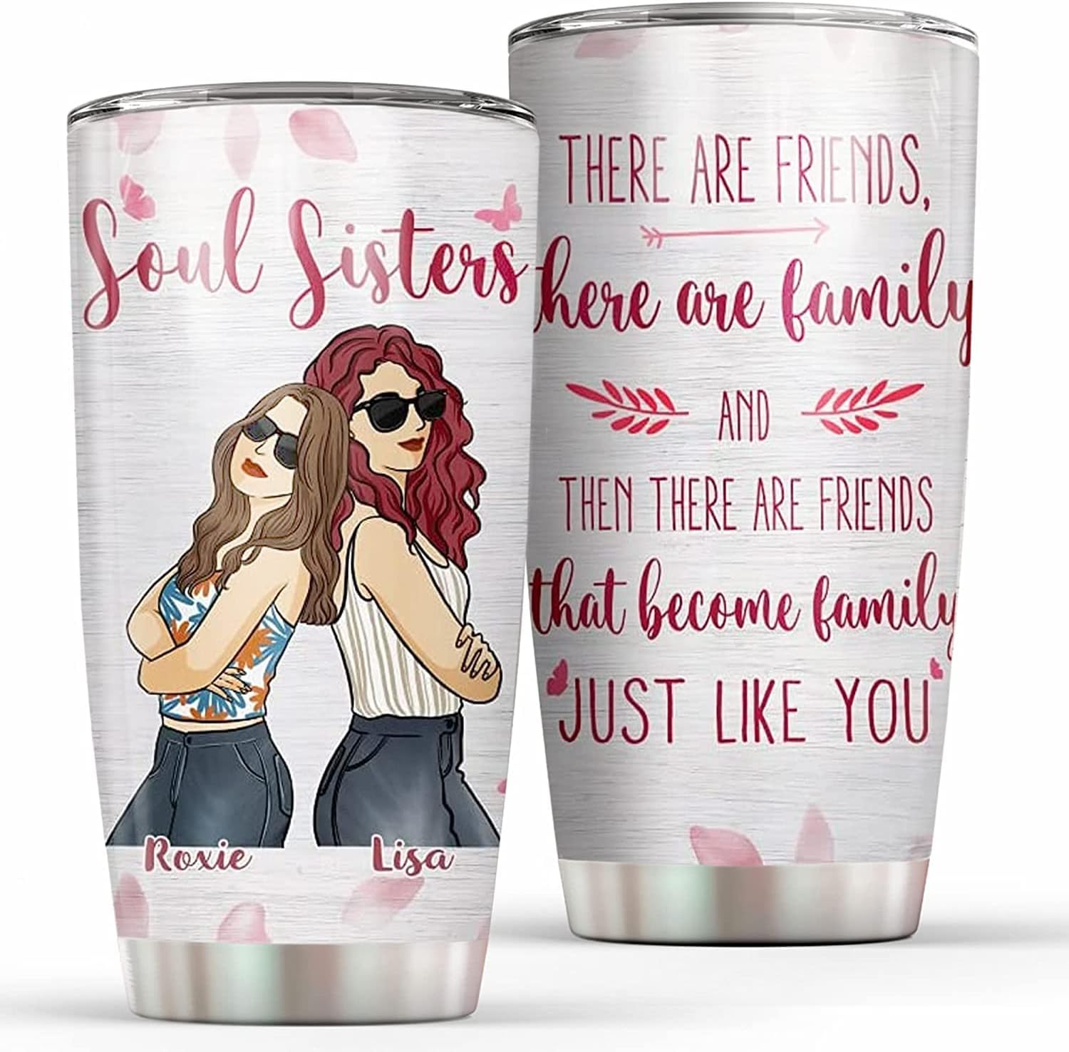 ORIWAVE Life Is Sweeter With A Sister Cup, Personalized Best Friends Mug/Tumbler, Sister Gift, Birthday Best Friend Gift