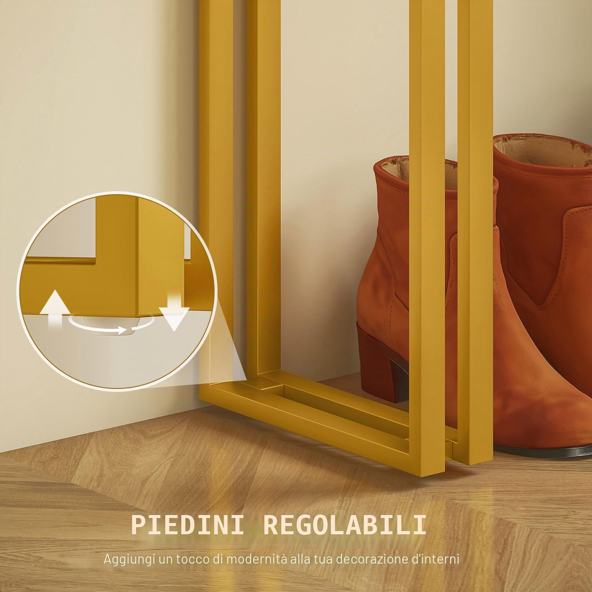 HOMCOM 100cm Tavolo console finto marmo anti-ribaltamento Bianco | Tavolo stretto ingresso, telaio acciaio, moderno tavolo divano lungo sottile, corridoio, soggiorno