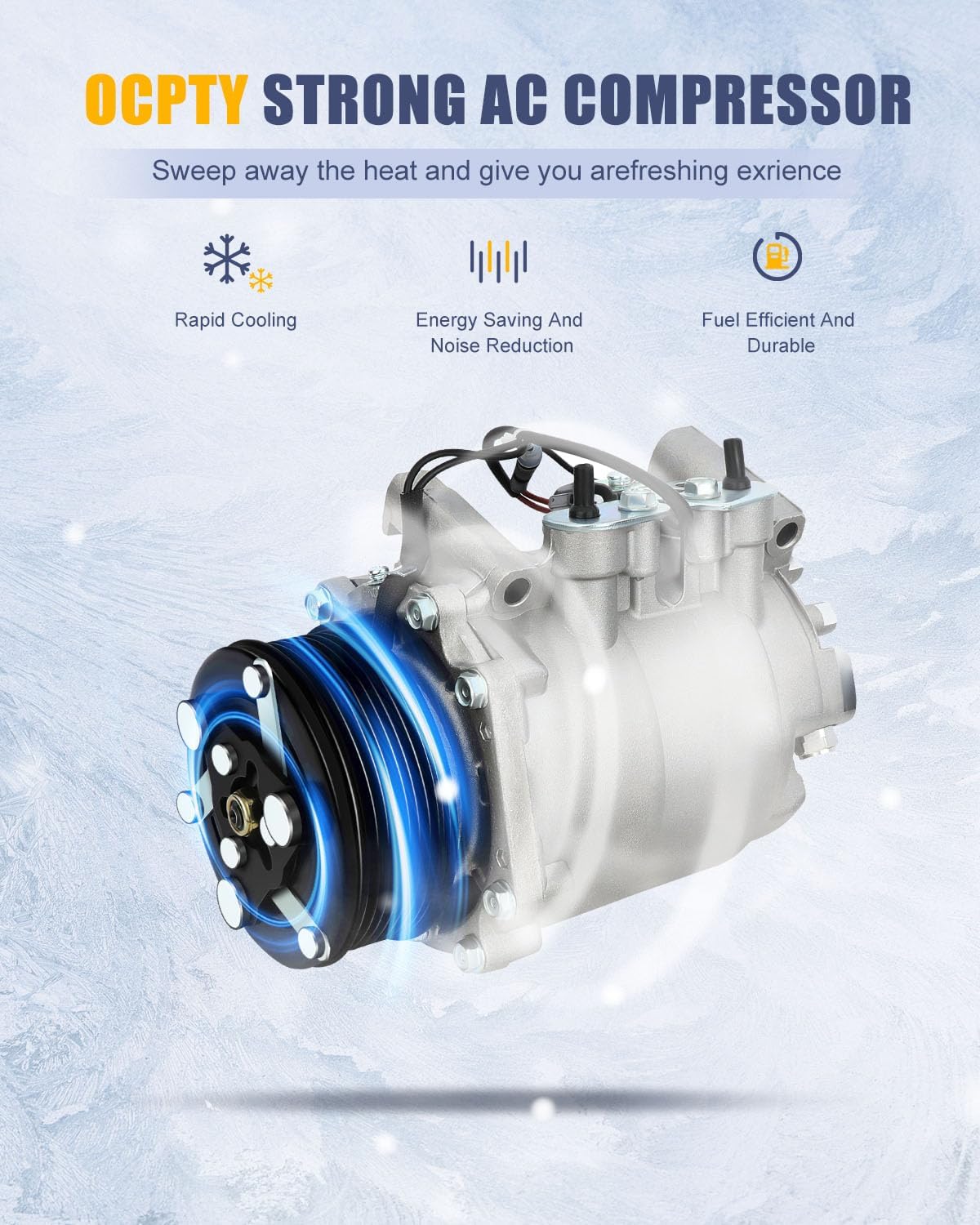 OCPTY AC Compressor for Honda CR-V CRV 2.4L 2002 2003 2004 2005 2006 57881