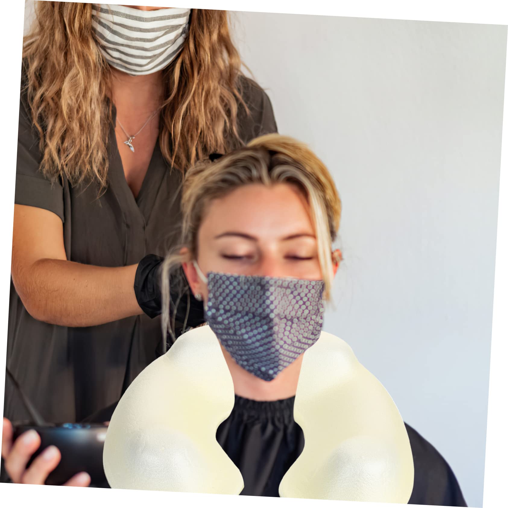 Didiseaon Hairdressing Neck Tray Hair Perm Container Multi-Function Hair Neck Rest