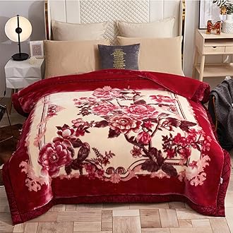Fleece Blanket Quee King Size,Plush Korean Mink Blanket,4Kg - 2 Plyprinted Heavy Blanket for Winter - Ultra Soft Microfiber Sofa Fleece Blankets,C,180x220cm3Kg(71x87in 6lb)