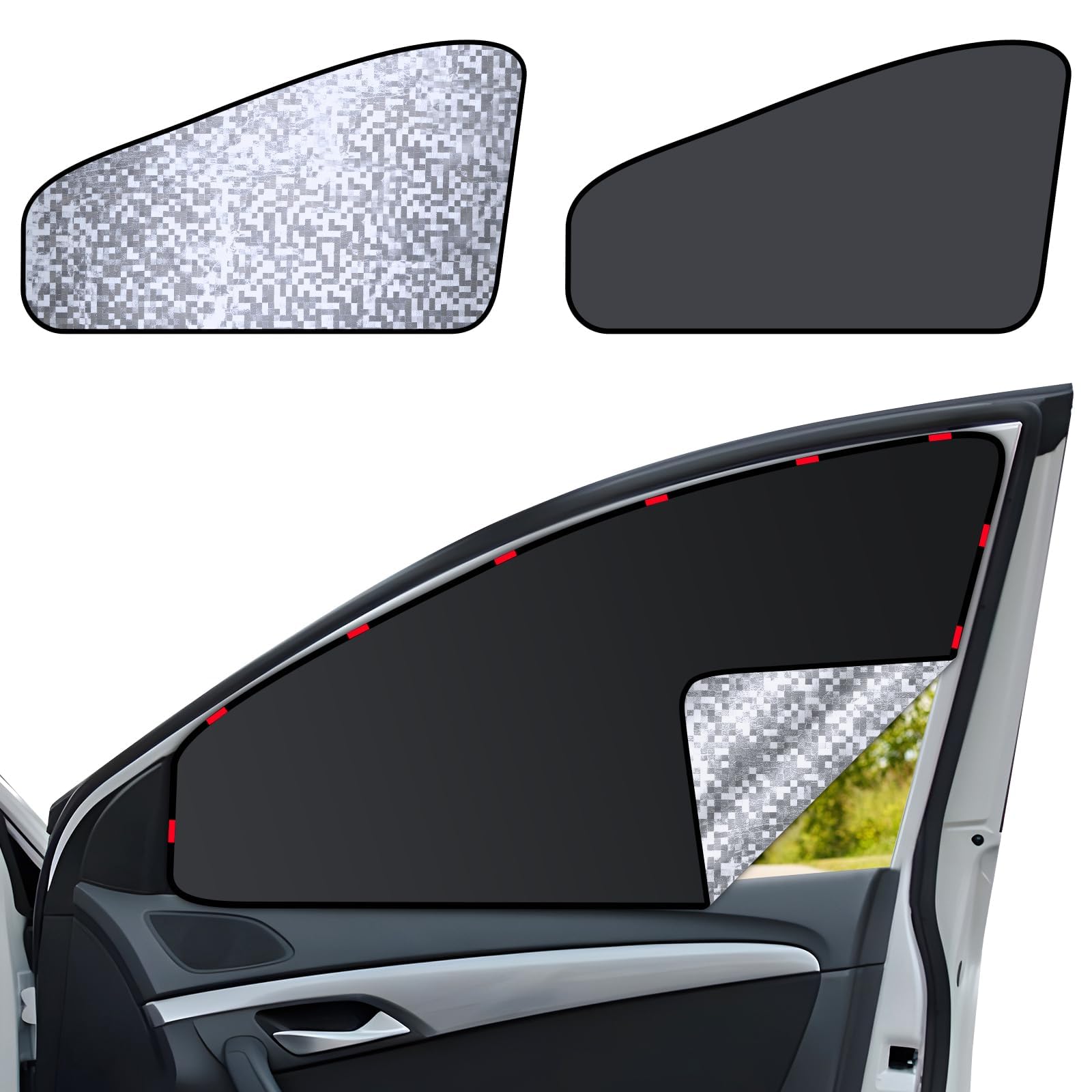 HFFTYU Car Window Shades for Toyota RAV4 RAV-4 2019-2022, Magnetic Car Sunshade Side Window Blinds, UV Protection Blackout Vehicle Privacy Covers,Front 2PCS