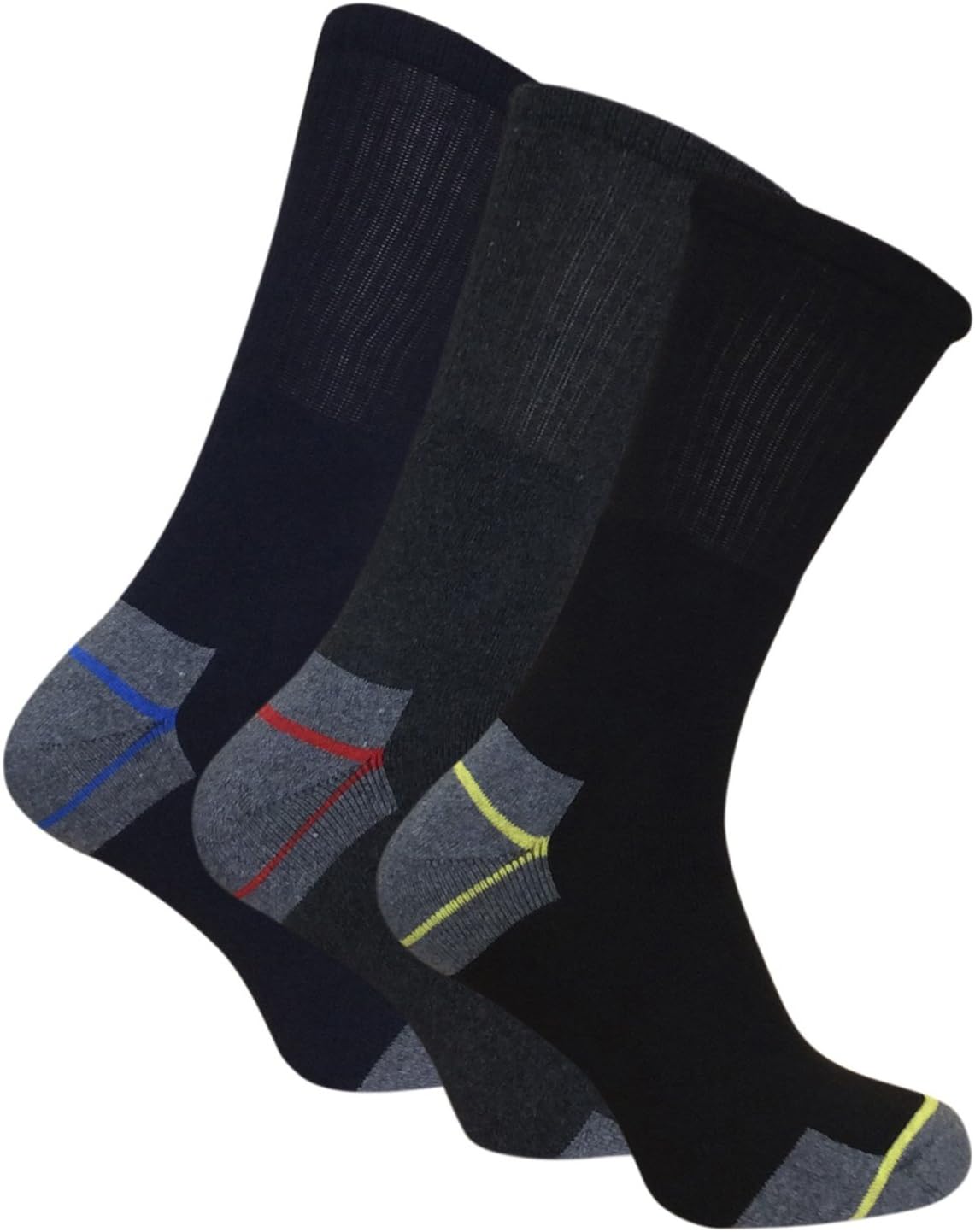 Mens Ultimate Long Lasting Work Socks for Steel Toe Boots 6-11 UK (3 Pairs