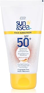 Eva Sun & Sea Face Sunscreen Tinted ( SPF +50 ) 40 Ml