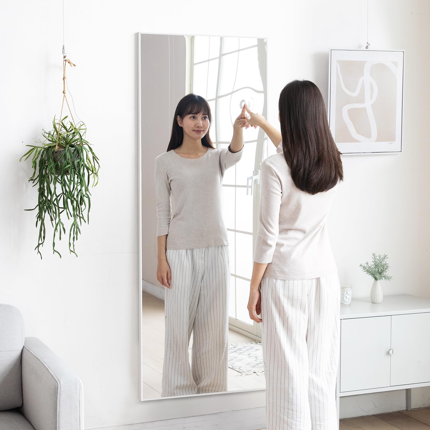 Amazon.co.jp: モダンデコ 割れないミラー 60×160cm 割れない 全身鏡 