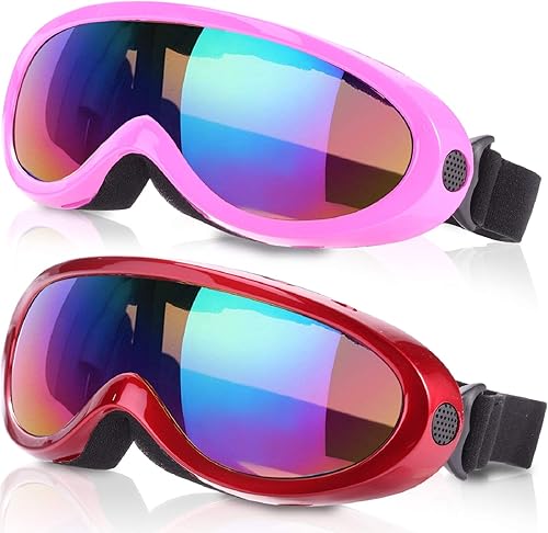 Lentes protectores para esquiar 2 unidades, anteojos protectores para snowboard para niños, niñas, jóvenes, hombres