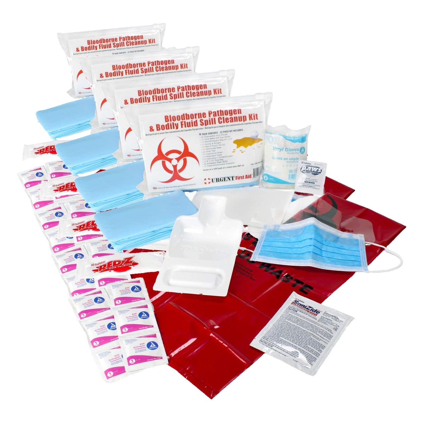 22 Piece Bodily Fluid Cleanup Pack/Bloodborne Pathogen Kit - OSHA Compliant — Amazon image 7