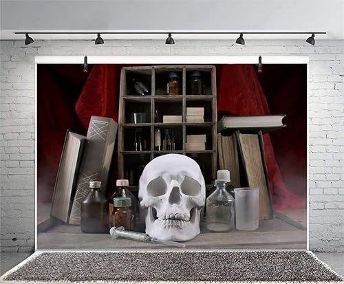 Miniatura 4 de Leyiyi - Disfraz de Happy Halloween, para fotografía de fondo de truco o para árbol de Navidad, carnaval, fantasma de luna completa, bates de