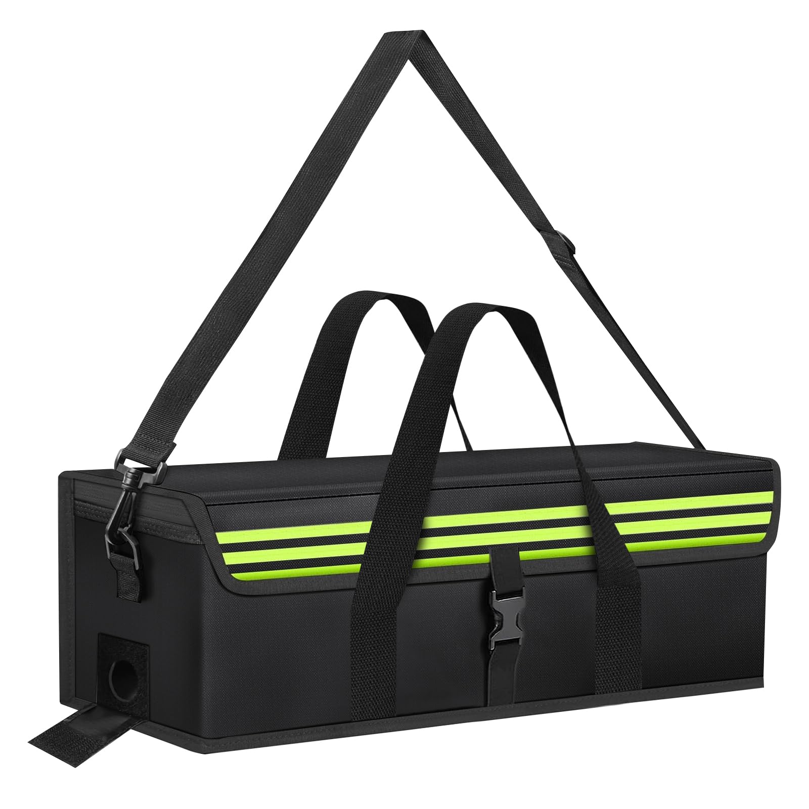 Bolsa para batería ebike ignífuga e impermeable de 51 cm con diseño de rayas para transporte