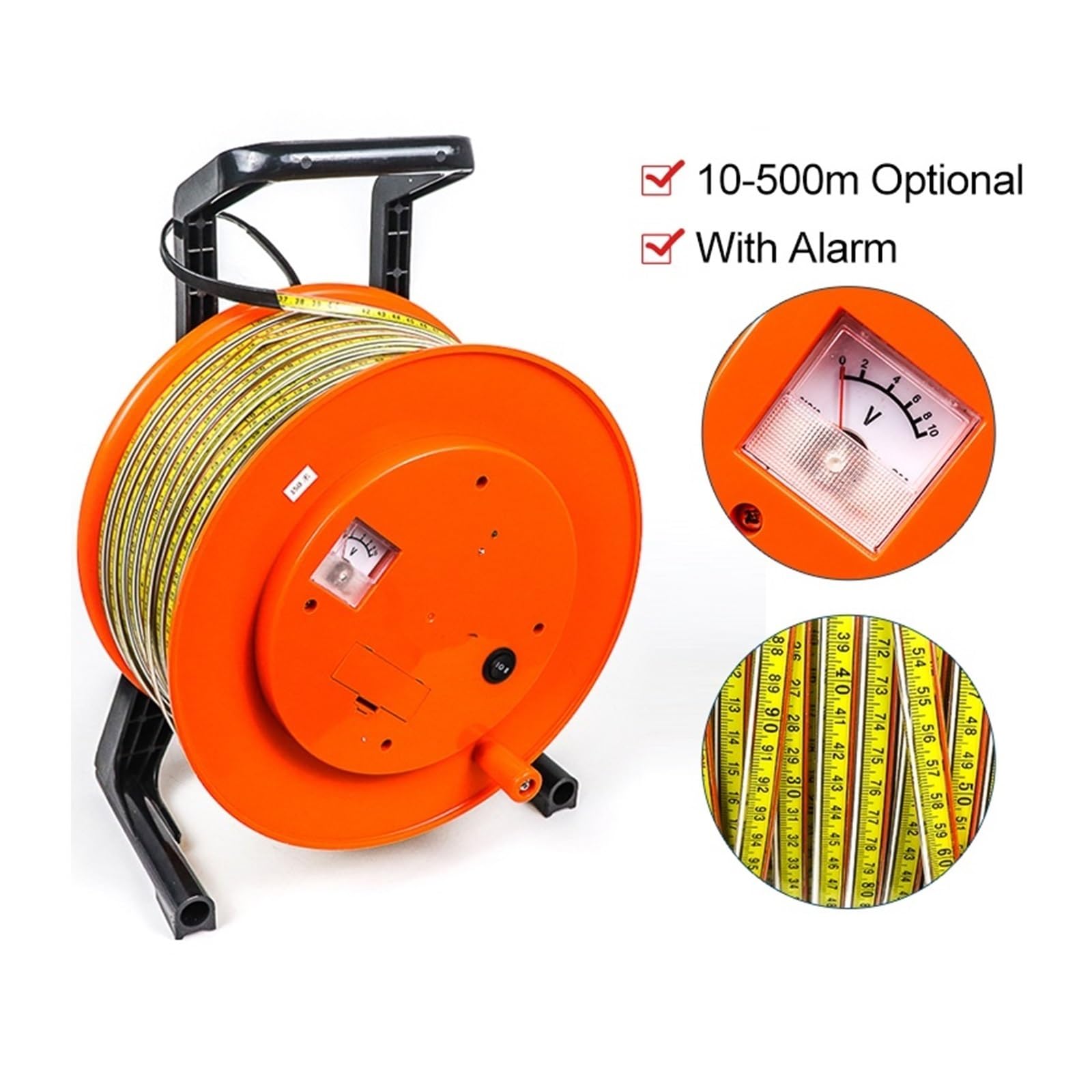Medidor De Nivel Agua Portátil Con Sensor Y Regla For Pozos Profundos Lectura Precisa(300m Plastic)