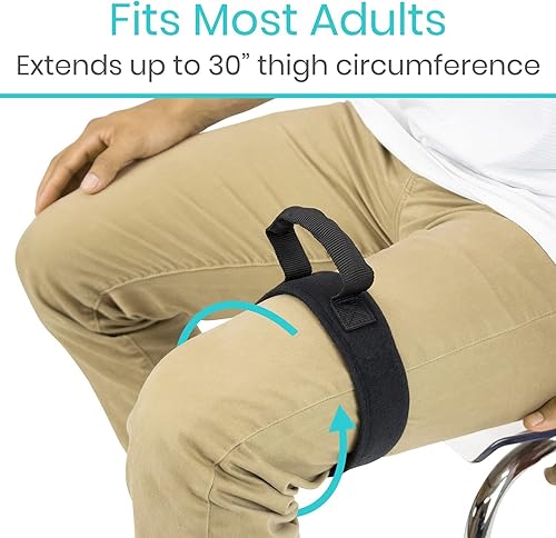 Miniatura 4 de Vive Correa de levantamiento de muslos (paquete de 2) - Banda de asistencia para dominadas - Herramienta de muñeca acolchada para movimiento