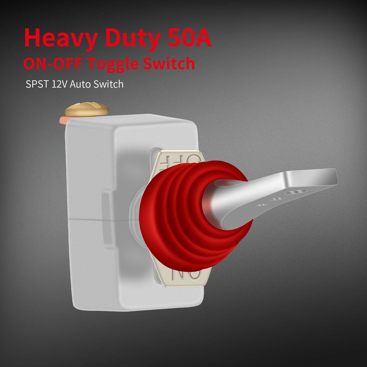 NON-SQUARE 12V LED Toggle Switch Heavy Duty 20A Switch SPST ON Off 3 - Foto 14