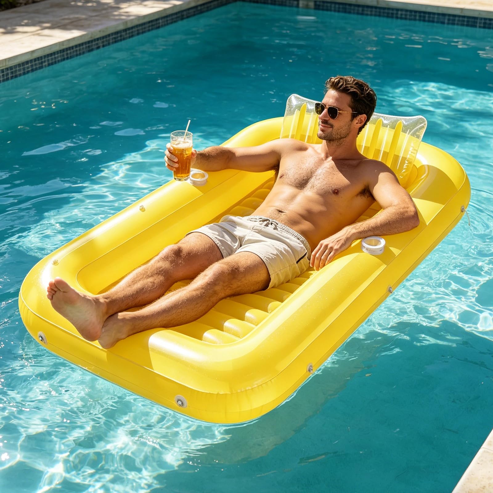 PVC Acqua Tempo Libero Gonfiabile Gonfiabile Lettino Galleggiante Convenienza Gonfiabile Piscina Abbronzatura Piscina Gonfiabile