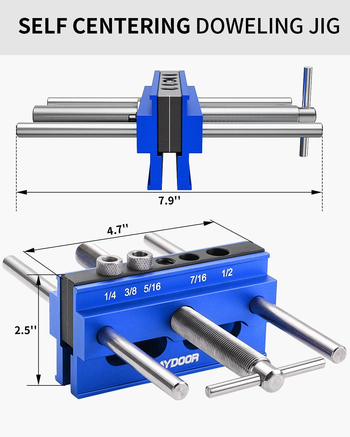 Snapklik.com : DAYDOOR 6.7 Self Centering Doweling Jig, Wide Capacity ...