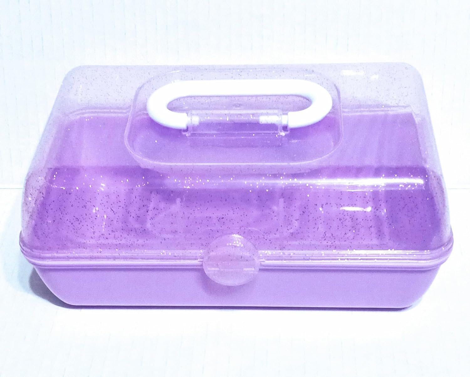 Plastic Accessory Cases with Carrying Handle, 5.875x8.875x4 in (Lilac)