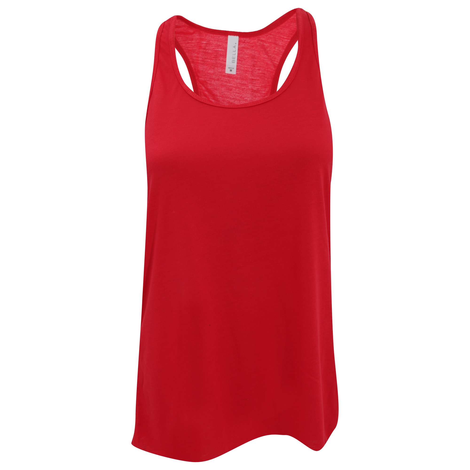 Bella Ladies/Womens Flowy Racerback Tank Top (L) (Red)