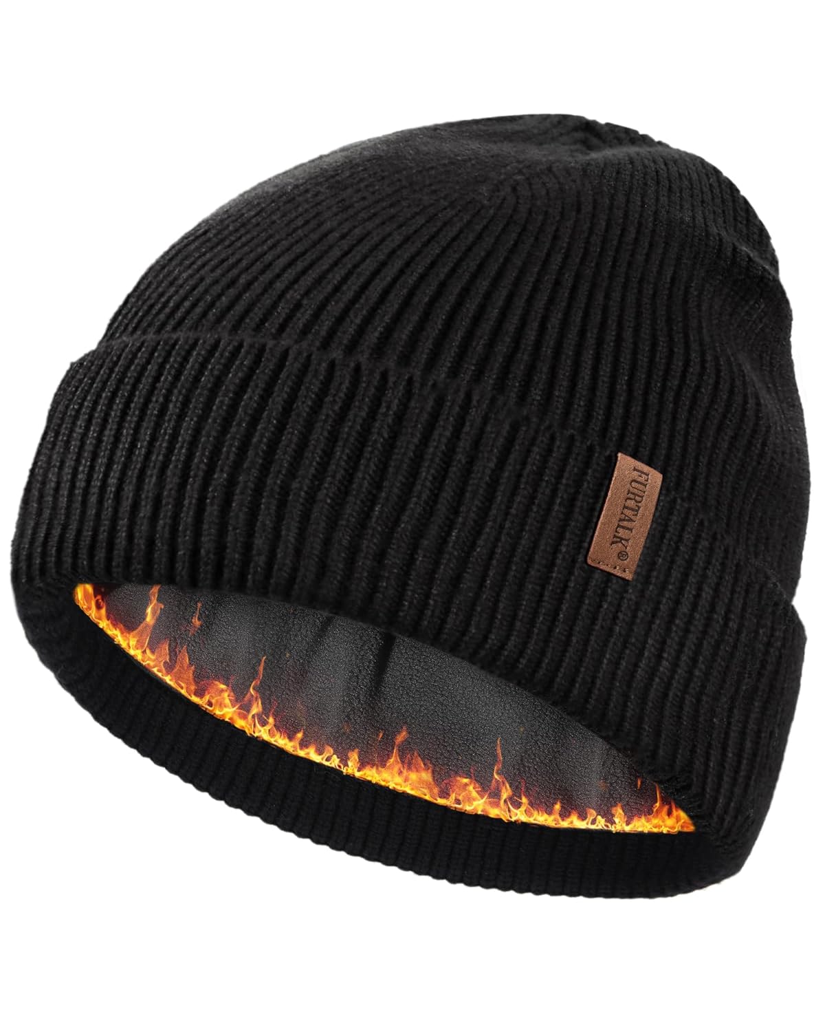 FURTALK Winter Hats for Men Women Fleece Lined Beanie Warm Cuffed Outdoor Skull Cap