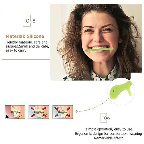 Miniatura 5 de EXCEART Ejercitador facial, pieza de boca, ejercicio muscular de mandíbula facial, dispositivo de ejercicio de boca con levantamiento de ángel,