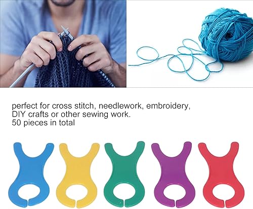 Miniatura 4 de Juego de bobinas de hilo de plástico de 50 piezas, 4.13 x 1.97 x 1.18 pulgadas, para punto de cruz, costura, bordado, manualidades, costura