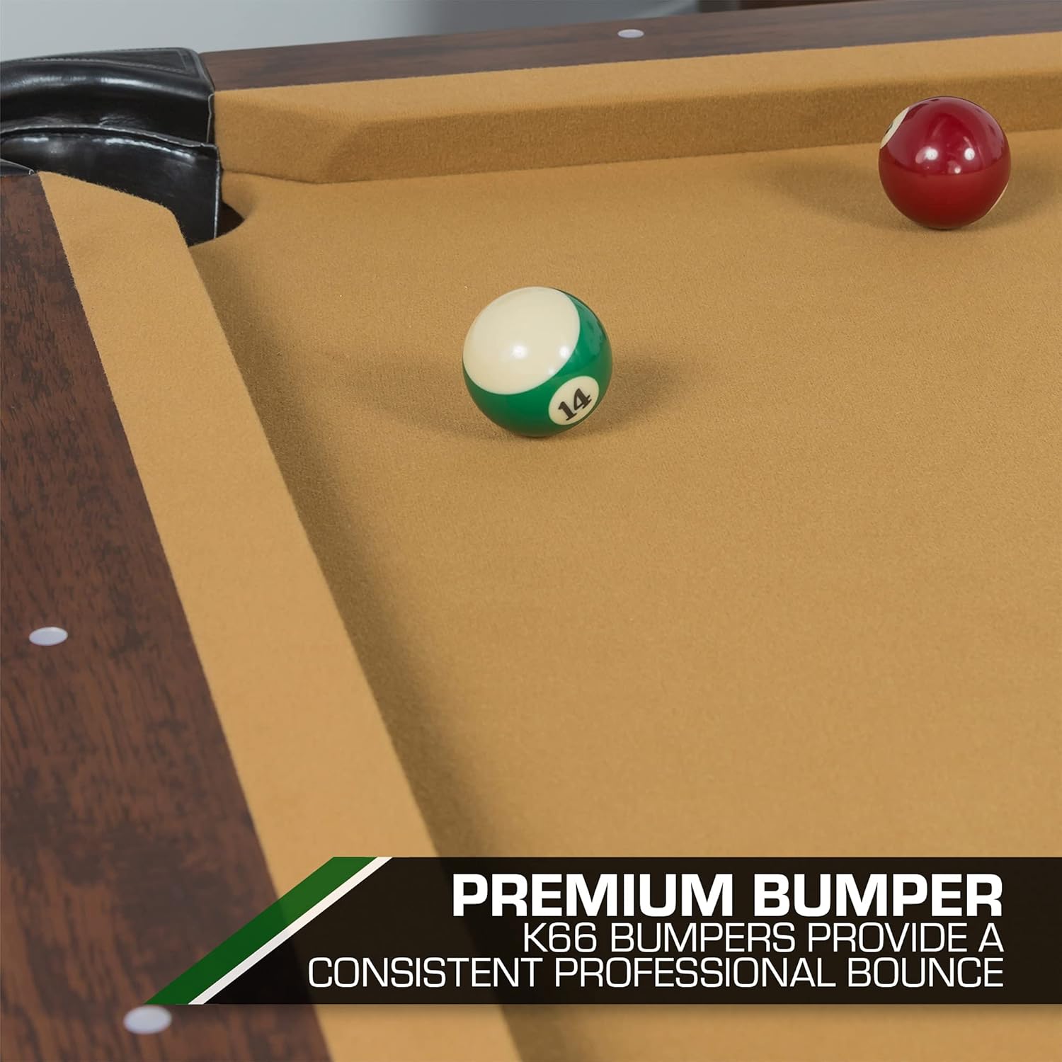 EastPoint Sports Masterton Billiard Pool Table - Tan Felt, 87-inch - Features Traditional Claw Legs and Parlor Style Drop Pockets - Includes 2 Cues, Billiards Balls, and Triangle : Everything Else