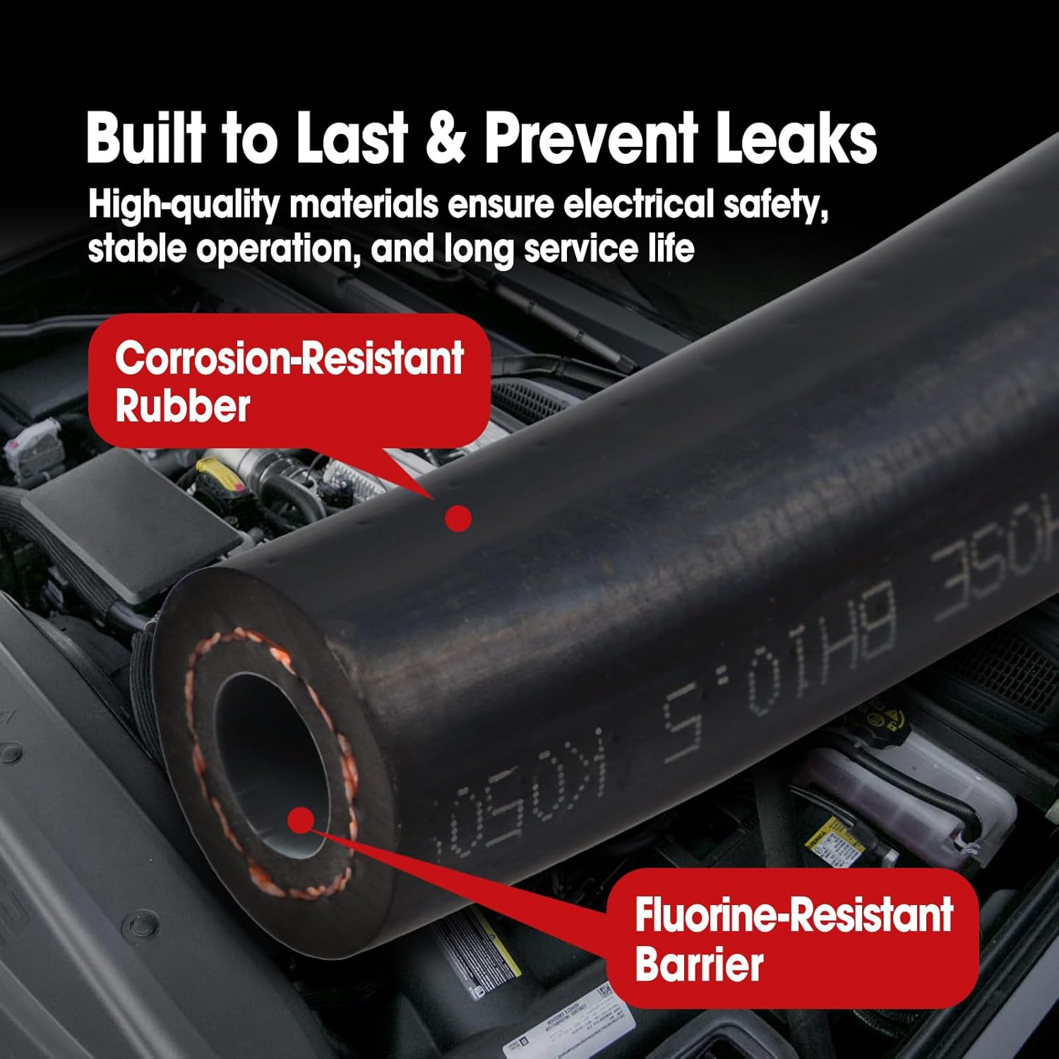 AC Hose Kit Fit for GM Cars Truck Vehicle, Air Conditioning Ext Length Hoses Compatible with Buick Chevrolet Cadillac GMC Wuling Air Conditioner Hose and Connector Set, with Fittings and O-rings