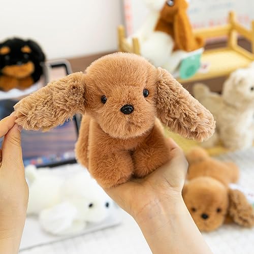 Miniatura 3 de PEACH CAT Golden Retriever Perro de Peluche Animal Lindo Cachorro Peluches Pequeños Juguetes de Peluche Regalos para Niños Marrón