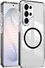 Teknoft Samsung Galaxy S26 Ultra için Line Serisi Magsafe ile Uyumlu Yükseltilmiş Lens Çerçeveli ve Renkli Şerit Kenarlı Ultra Güçlü Darbeye Dayanıklı Yumuşak Silikon Kılıf Siyah, Galaxy S26 Ultra