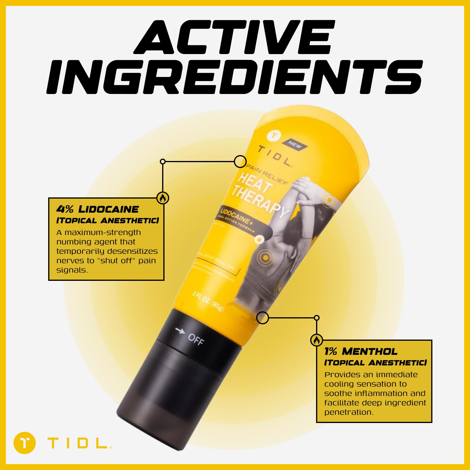 Amazon.com: TIDL Heat Therapy Roll-On Pain Reliever | Menthol
