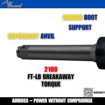 Airboss AW-280GL 1 Impact Wrench & 33M 90L CR-MO Deep Socket