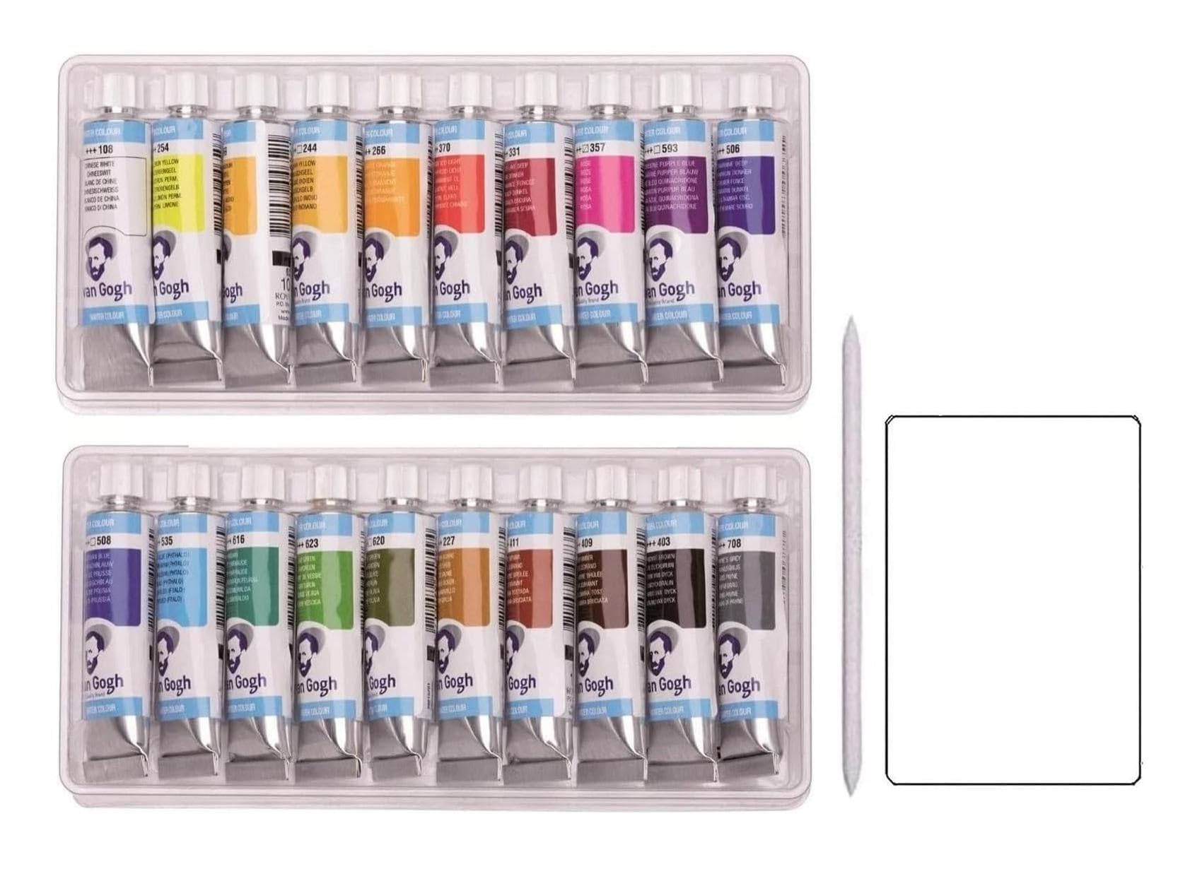 Van Gogh - Aquarelle Van Gogh 20 tubes x 10ml + 1 cartes postales ET 1 Estompe