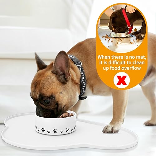 Miniatura 35 de Ptlom Mantel individual de silicona para perros y gatos, antideslizante, impermeable, para alimentos y agua, tapete para bandeja para cachorros