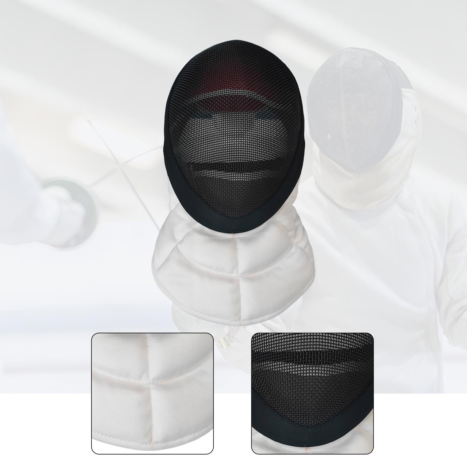 Fencing Maske Schutzhelm Metall Stabfest Gesichtsschutz Atmungsaktiv Komfortable Polsterung für Sparring Übung Training für Sportler Fencing F