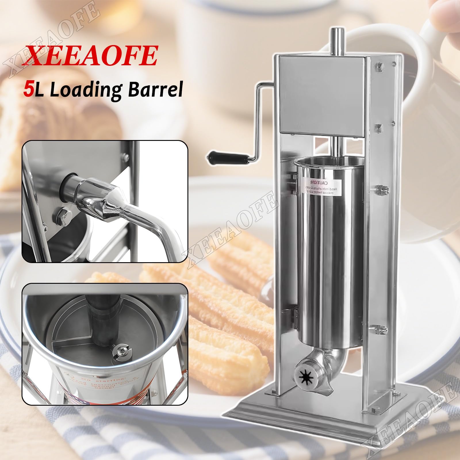 Machine de remplissage de dessert en acier inoxydable, machine à churros et beignets verticaux pour la maison, les restaurants et les boulangeries