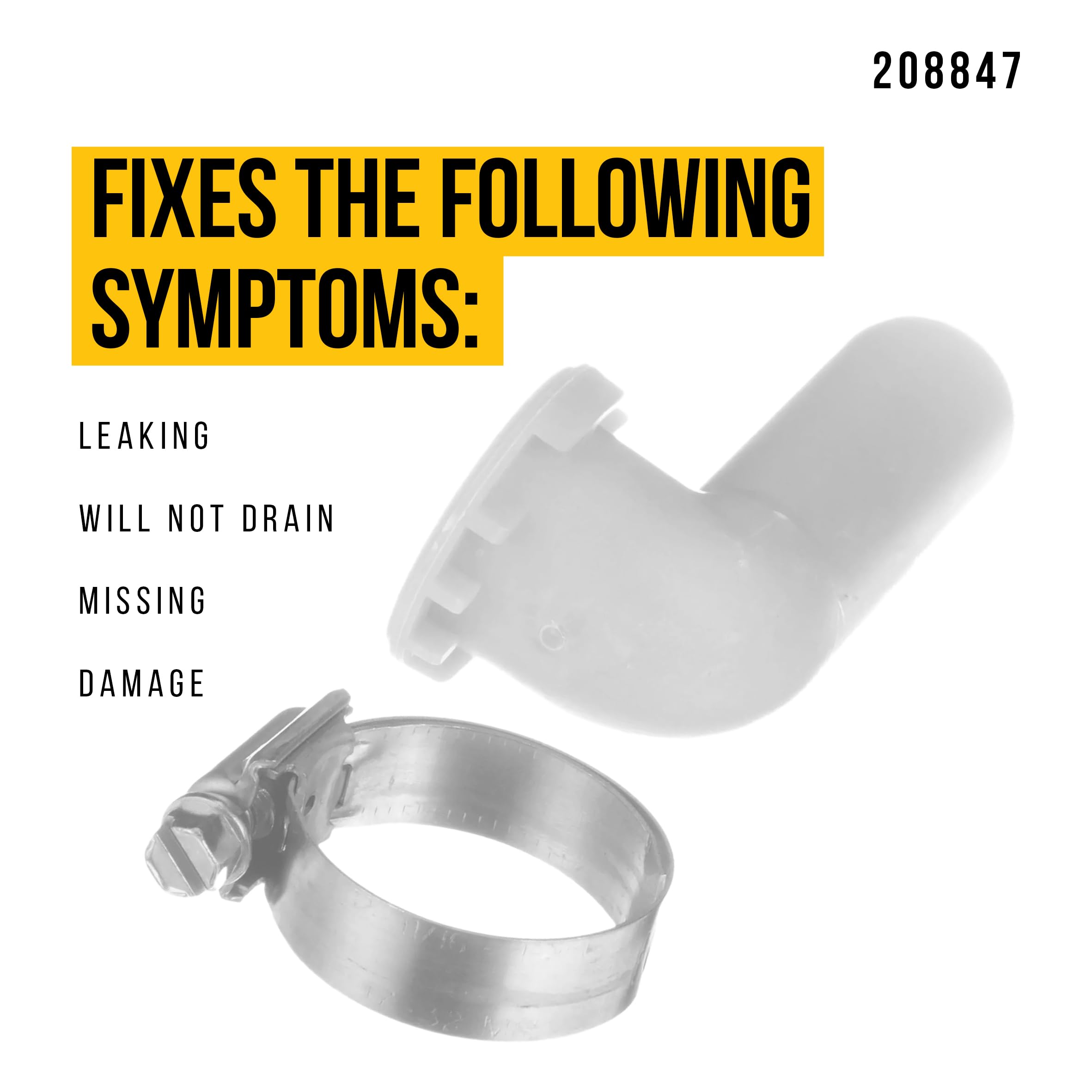 208847 Syphon Break Elbow Kit with Clamp - Compatible With
