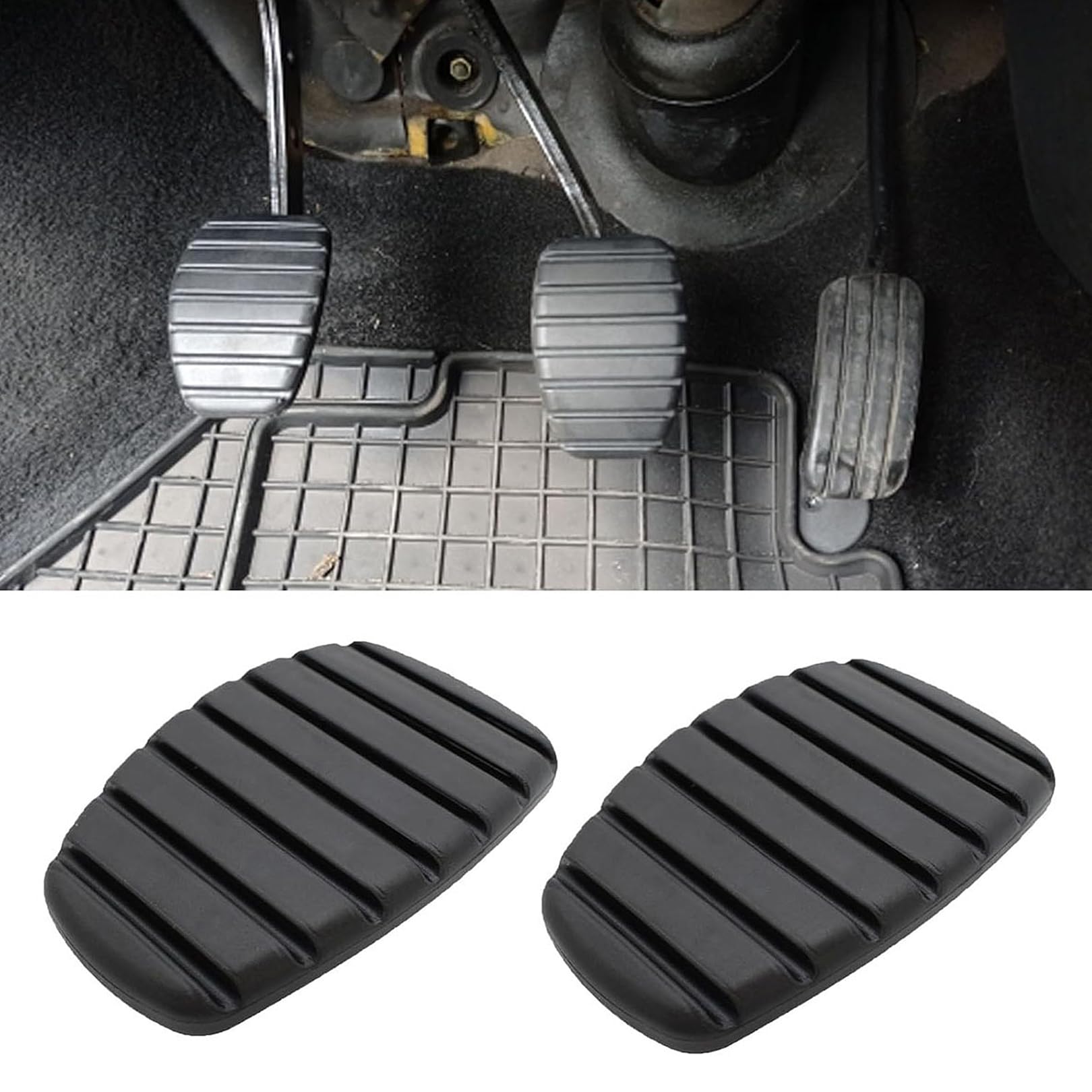 Universal Accelerate Clutch Brake Pedal Set, 3 Pieces Titanium Alloy Non Slip Car Pedal, Brake Clutch