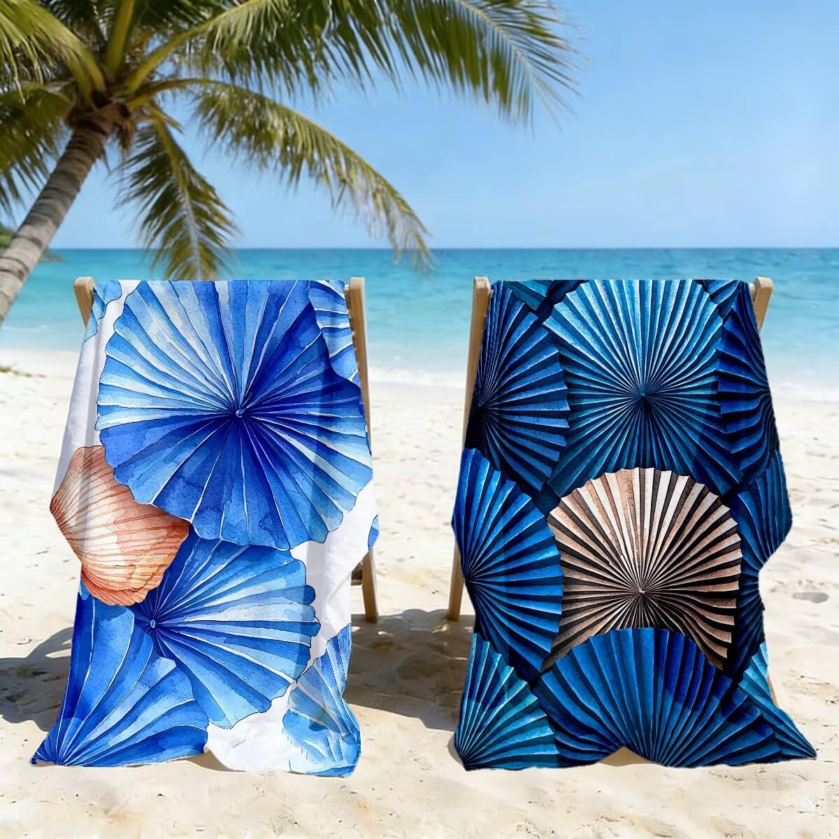 Toalla Playa 80x160 cm, Toalla Gimnasio Microfibra Secado Rapido, Juego de 2 Antiarena Toallas de Playa, Ligera Compacta Toallas Microfibra Grande para Viaje, Regalo Hombre Mujer (Abstracto) -4575