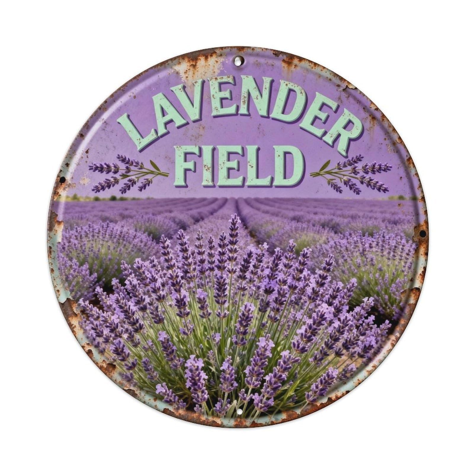 Lavender Field Metal Tin Sign Plaque