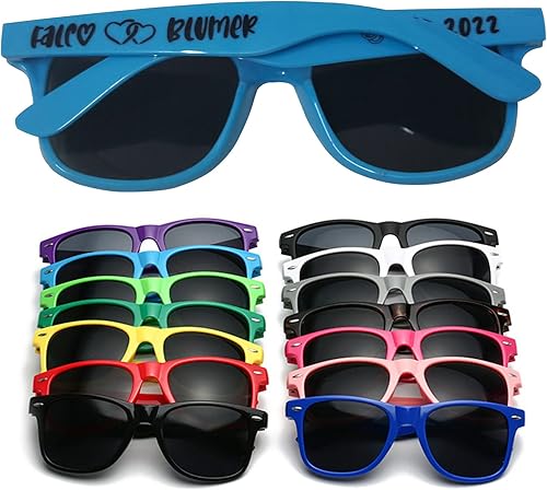 Gafas de sol personalizadas a granel, regalos de fiesta personalizados, gafas de sol de boda, despedidas de soltera para mujeres y hombres