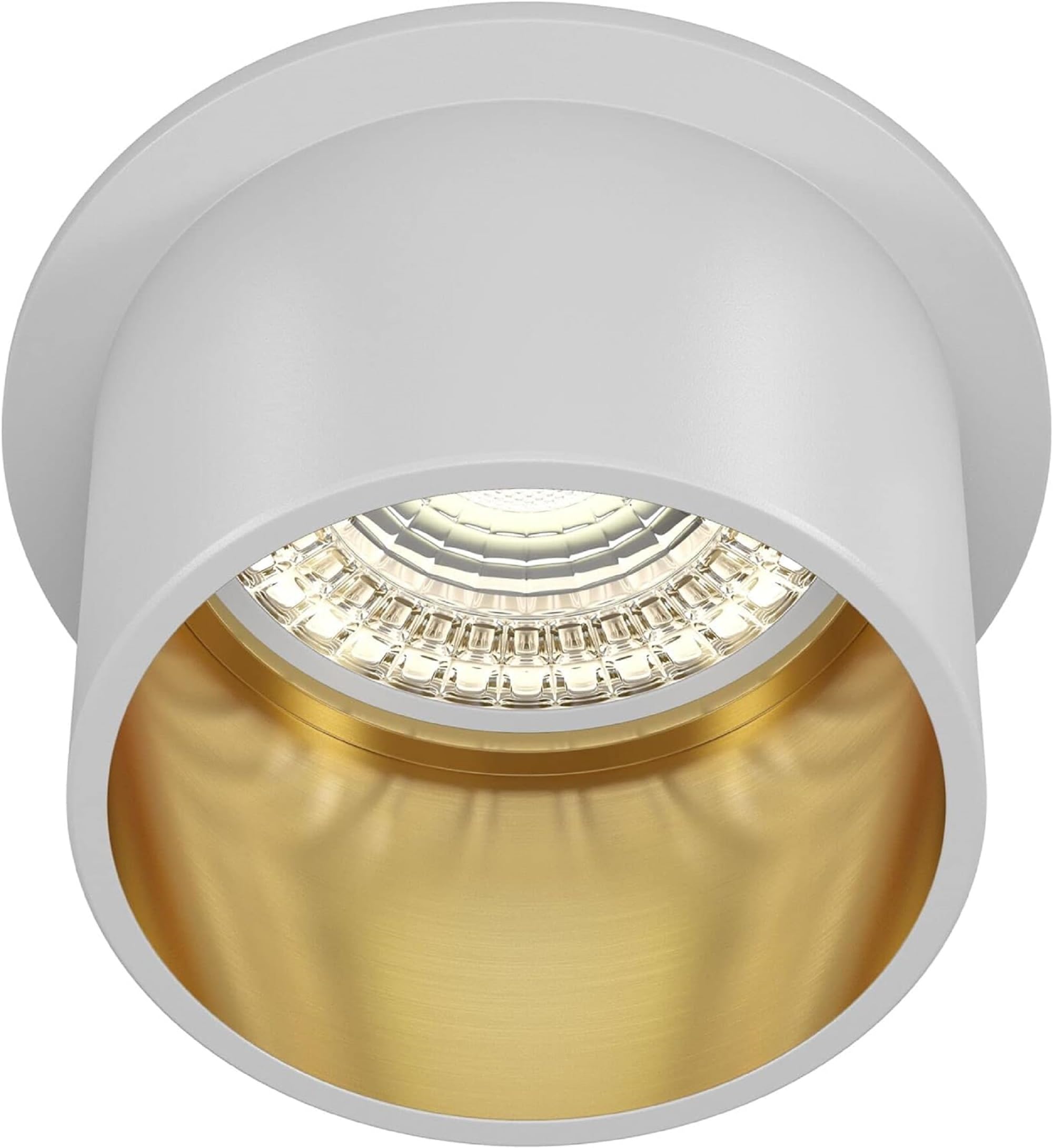 MAYTONI REIF LED Einbauleuchte Rund – Flacher Downlight In Schwarz & Gold, GU10, Für Decke In Wohnzimmer & Küche